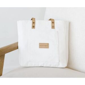 ✨COZY EARTH White Canvas Tote Bag✨